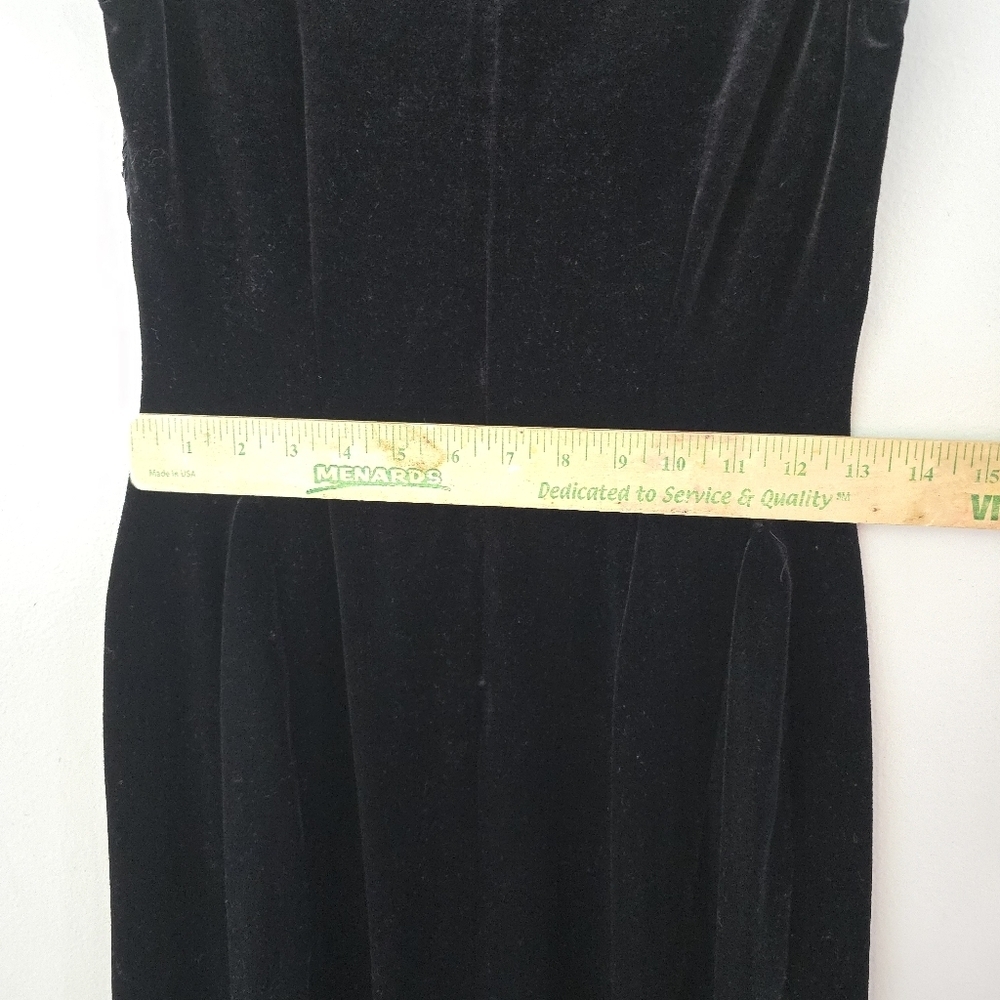 Vintage Papell Boutique Babydoll Midi Beaded Dress Sz 4 Fairy Y2k Whimsy Gothic - Picture 6 of 7